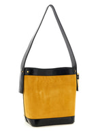 Zweifarbige Schultertasche aus Kalbsleder