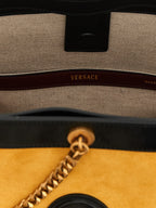 Zweifarbige Schultertasche aus Kalbsleder