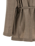 Mantel aus reiner Schurwolle in Beige