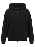Schwarzer Baumwoll-Sweatshirt