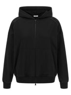 Schwarzer Baumwoll-Sweatshirt