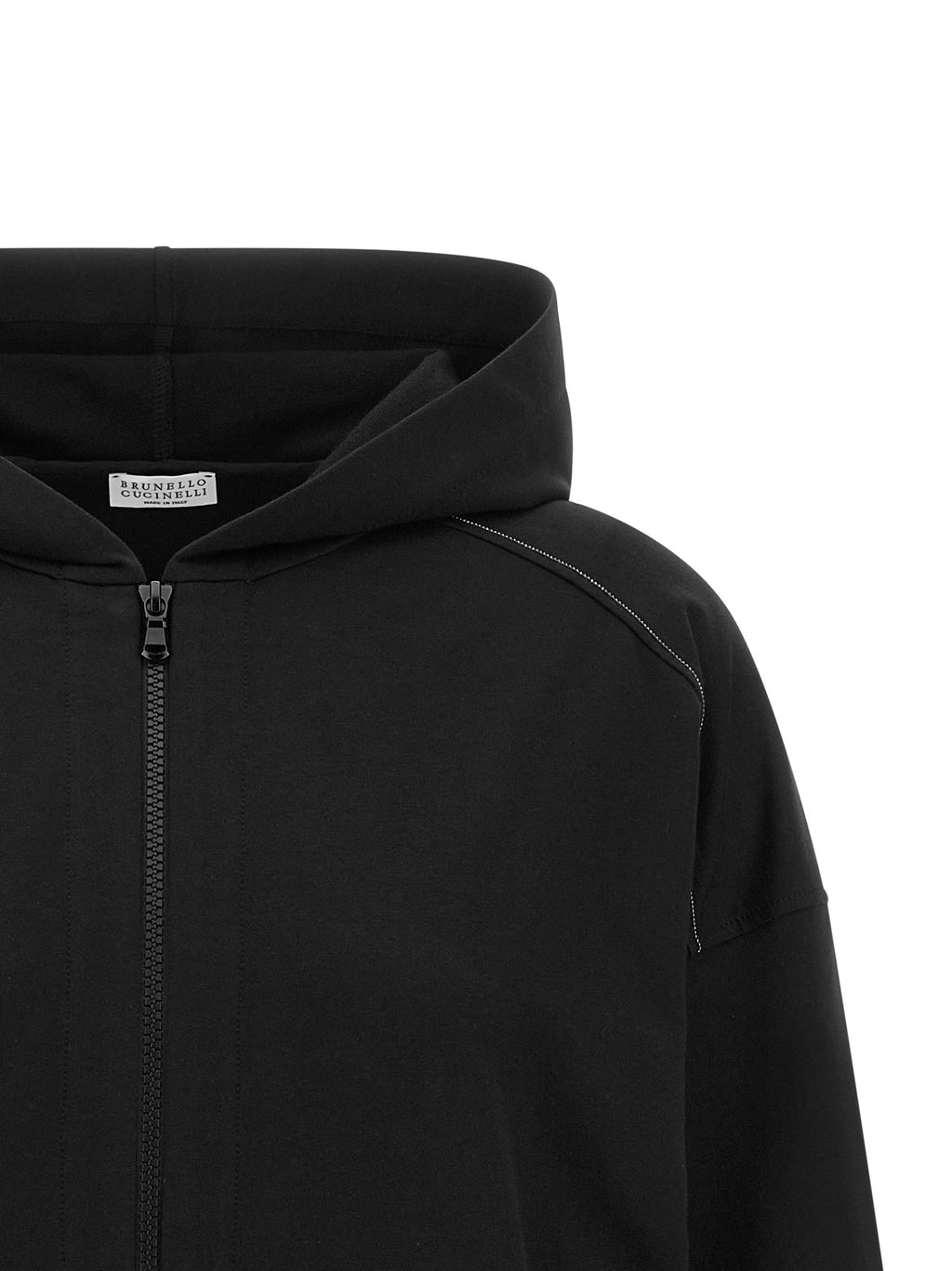 Schwarzer Baumwoll-Sweatshirt