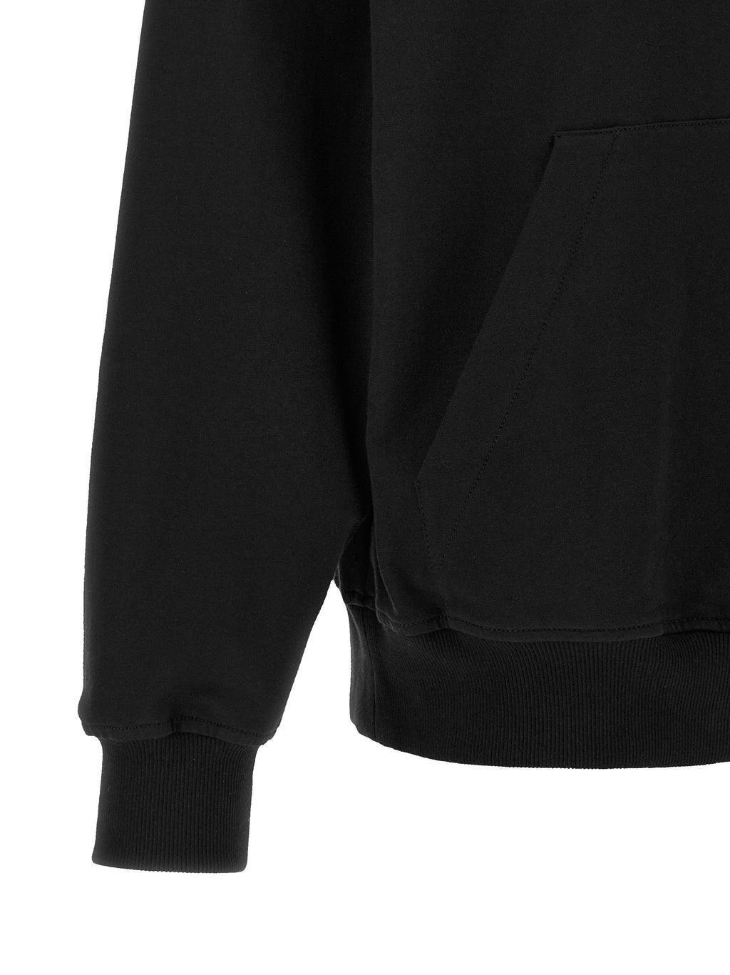 Schwarzer Baumwoll-Sweatshirt
