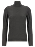 Grauer Kaschmir-Strickjacke