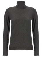 Grauer Kaschmir-Strickjacke