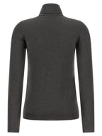Grauer Kaschmir-Strickjacke