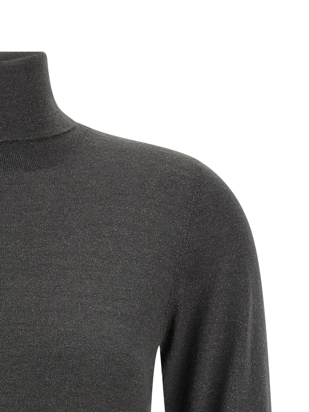 Grauer Kaschmir-Strickjacke