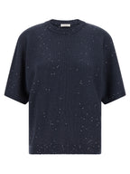 Blauer Kaschmir-Cardigan