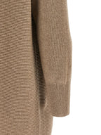 Kurzes Kleid aus beiger Schurwolle