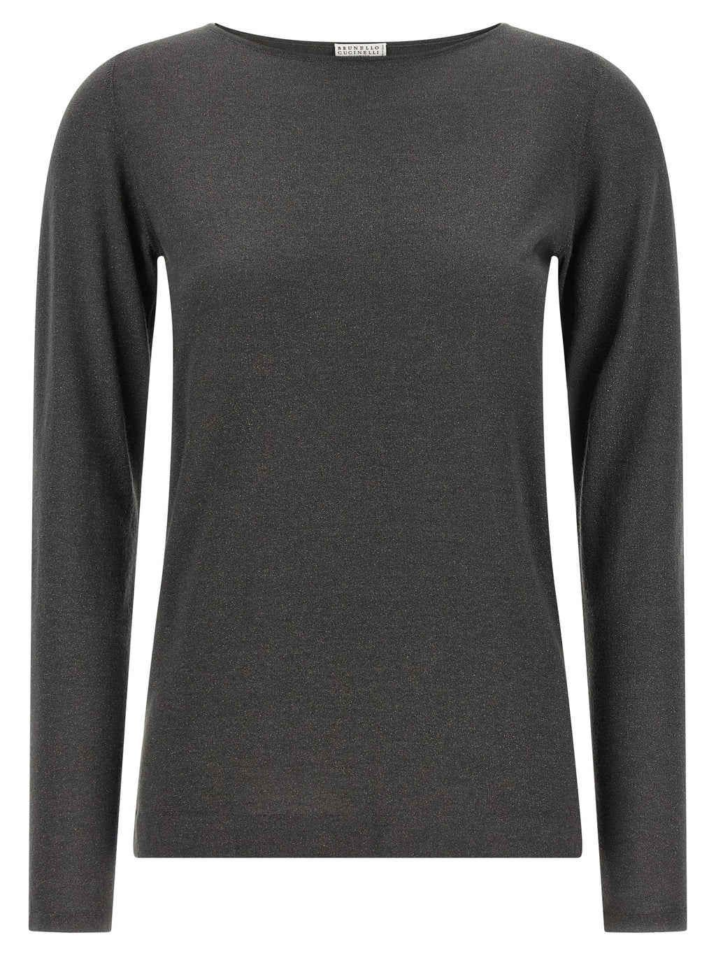 Grauer Kaschmir-Strickjacke