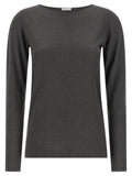 Grauer Kaschmir-Strickjacke