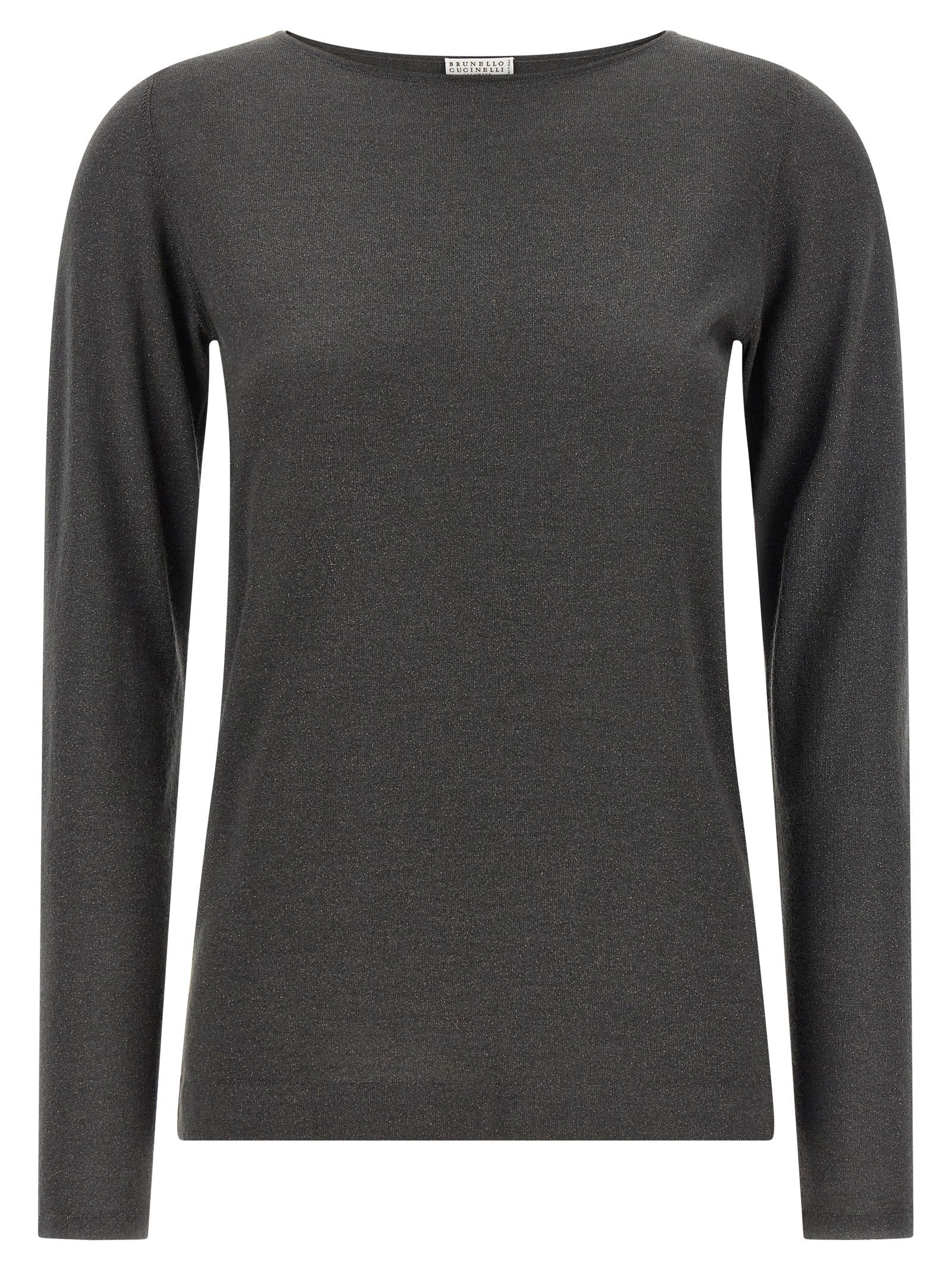 Grauer Kaschmir-Strickjacke