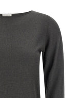 Grauer Kaschmir-Strickjacke
