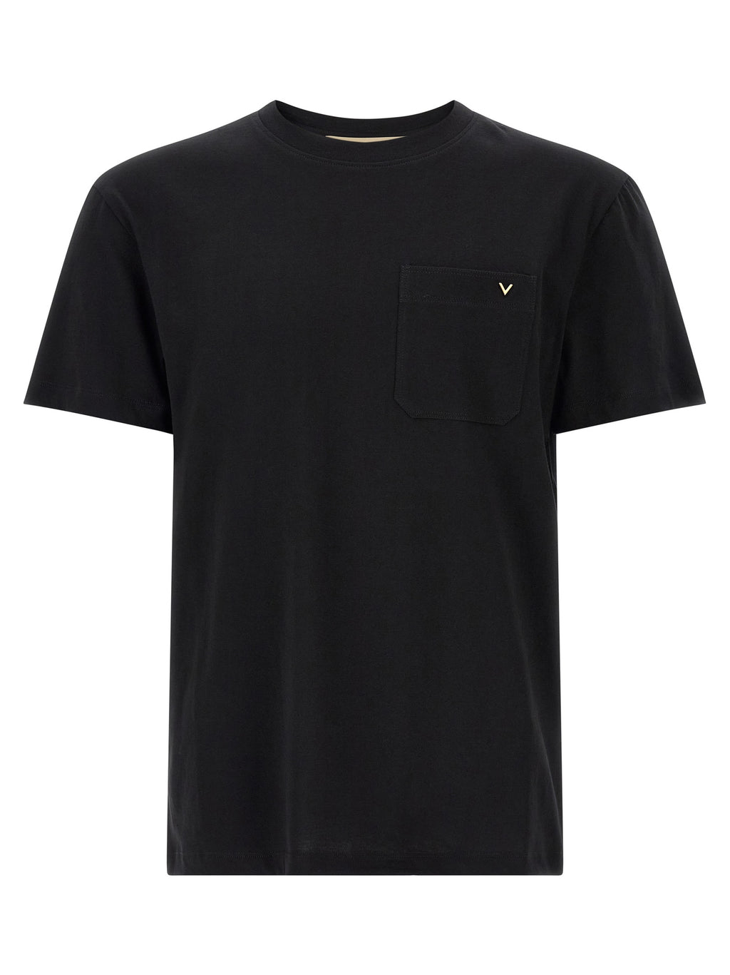 Schwarzes Baumwoll-T-Shirt
