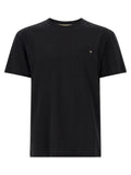 Schwarzes Baumwoll-T-Shirt