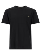Schwarzes Baumwoll-T-Shirt