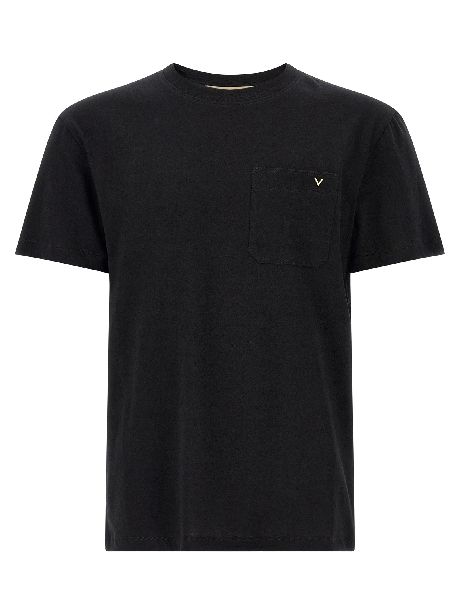 Schwarzes Baumwoll-T-Shirt