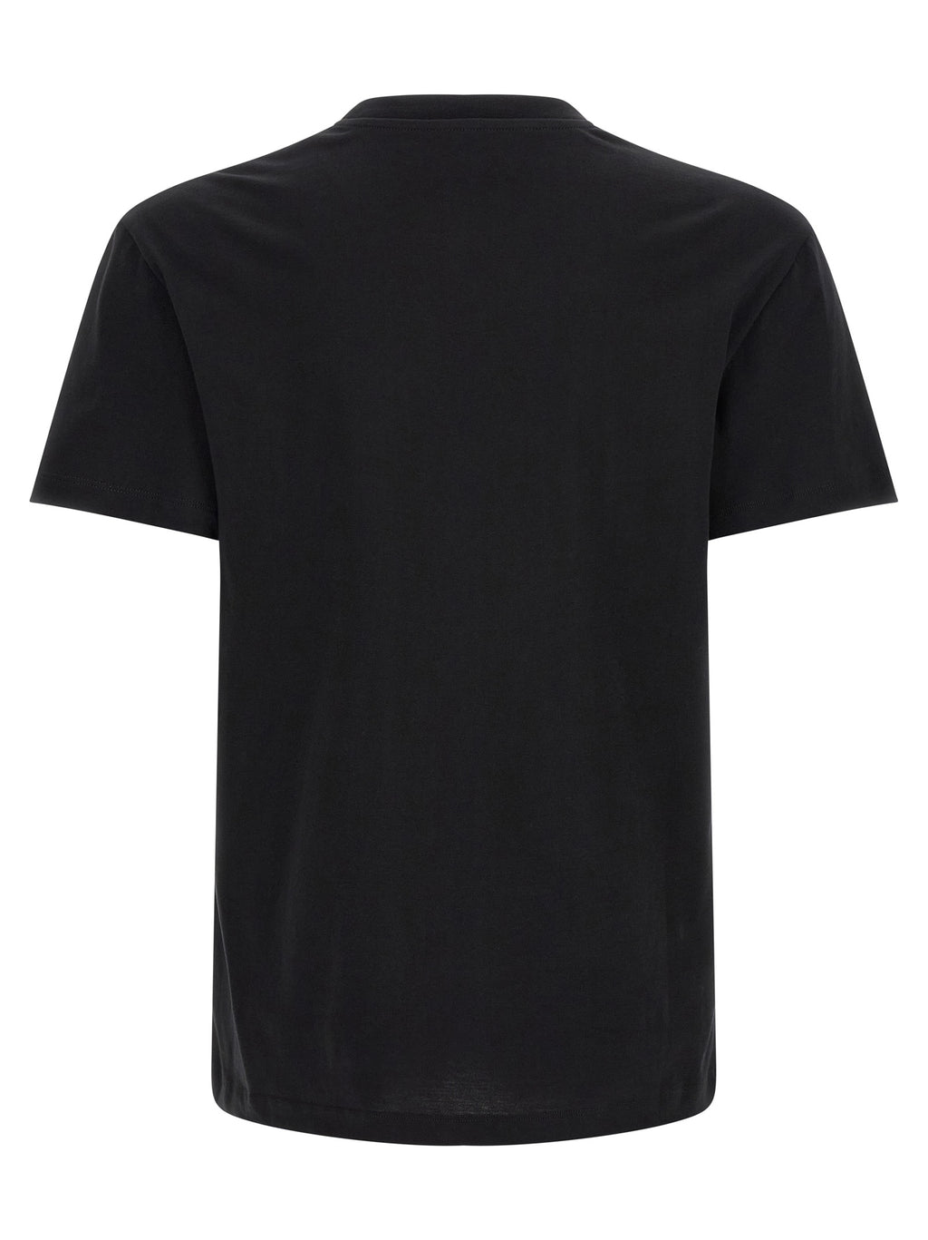 Schwarzes Baumwoll-T-Shirt