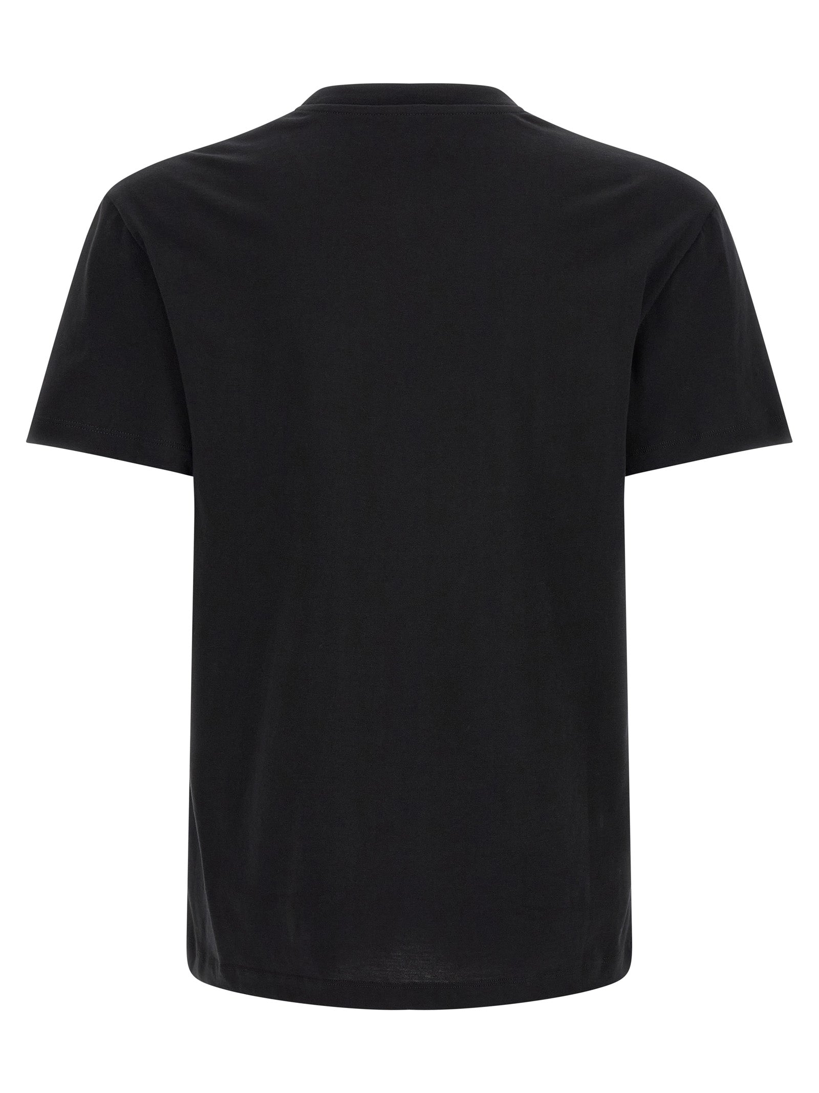 Schwarzes Baumwoll-T-Shirt