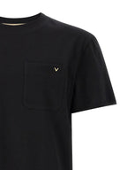 Schwarzes Baumwoll-T-Shirt