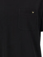 Schwarzes Baumwoll-T-Shirt