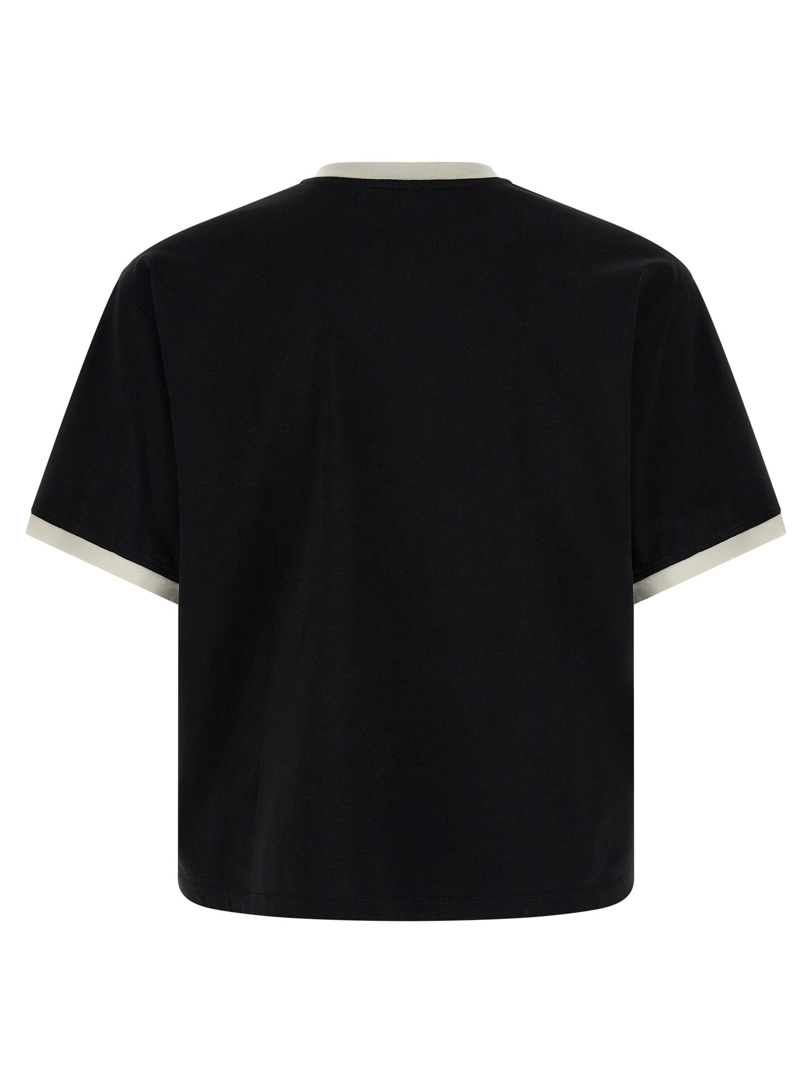 Schwarzes Baumwoll-T-Shirt