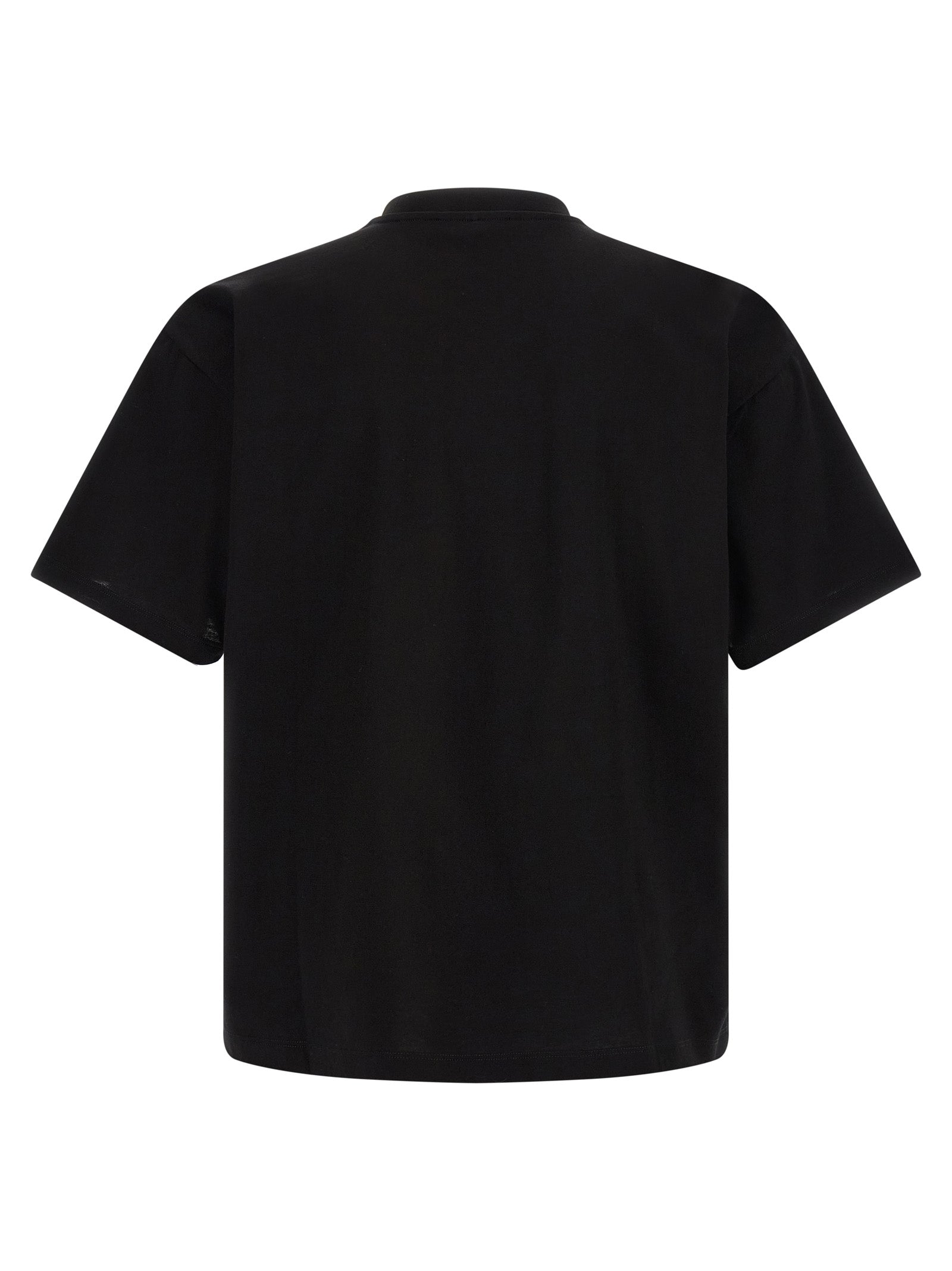 Schwarzes Baumwoll-T-Shirt
