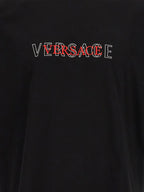 Schwarzes Baumwoll-T-Shirt