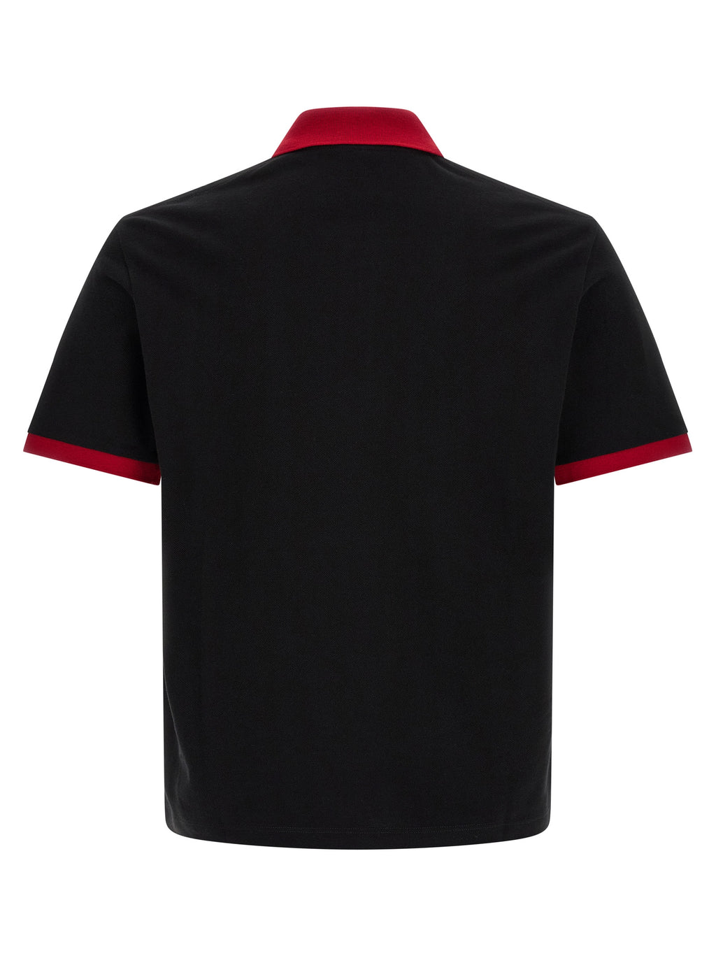 Schwarzes Baumwoll-Poloshirt