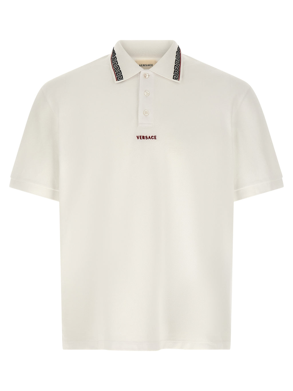 Weißes Poloshirt aus Baumwolle