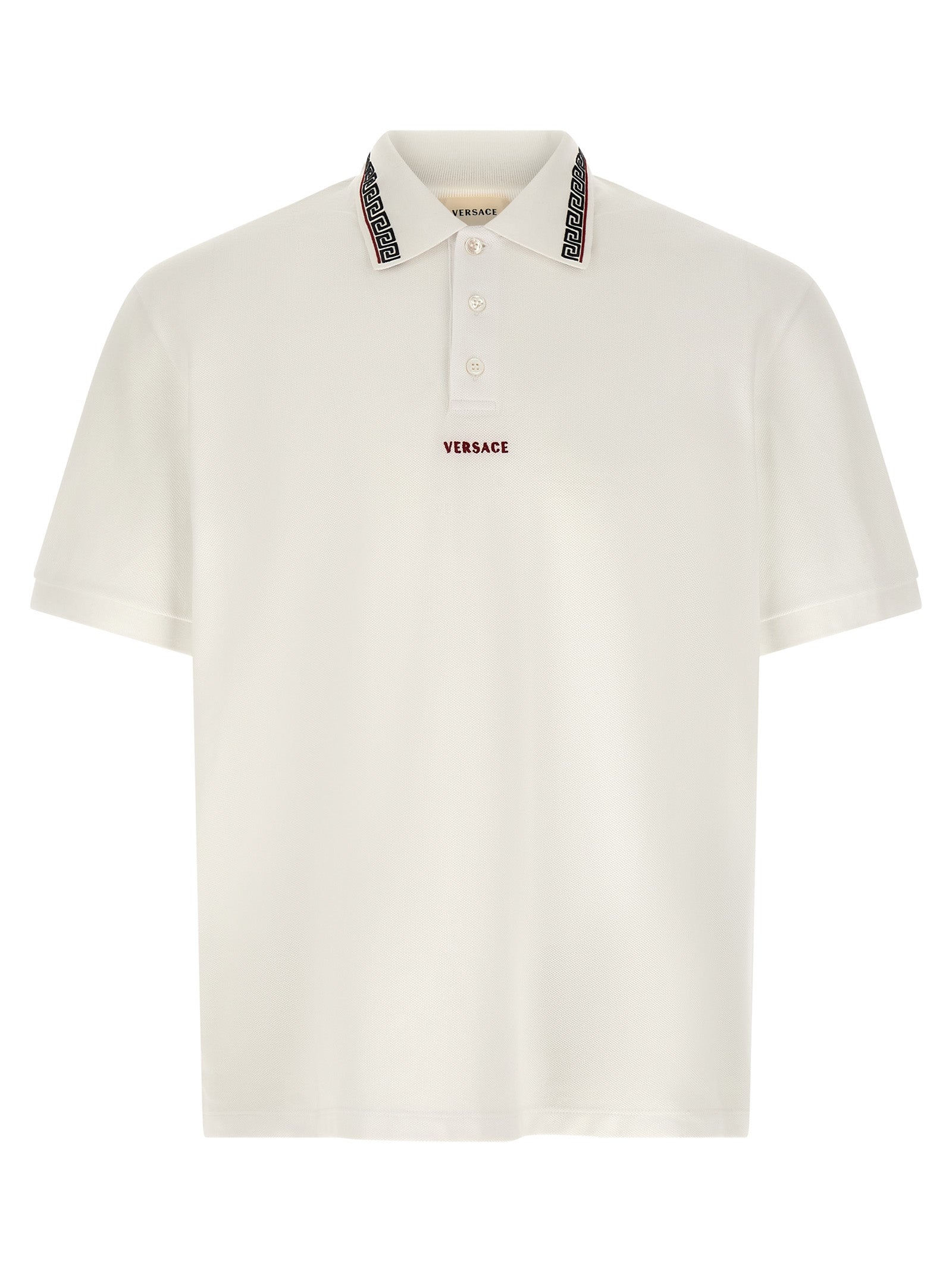 Weißes Poloshirt aus Baumwolle