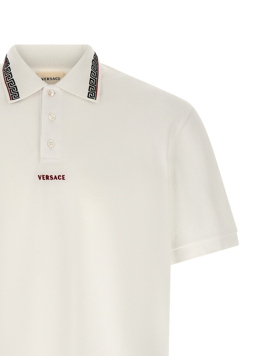 Weißes Poloshirt aus Baumwolle