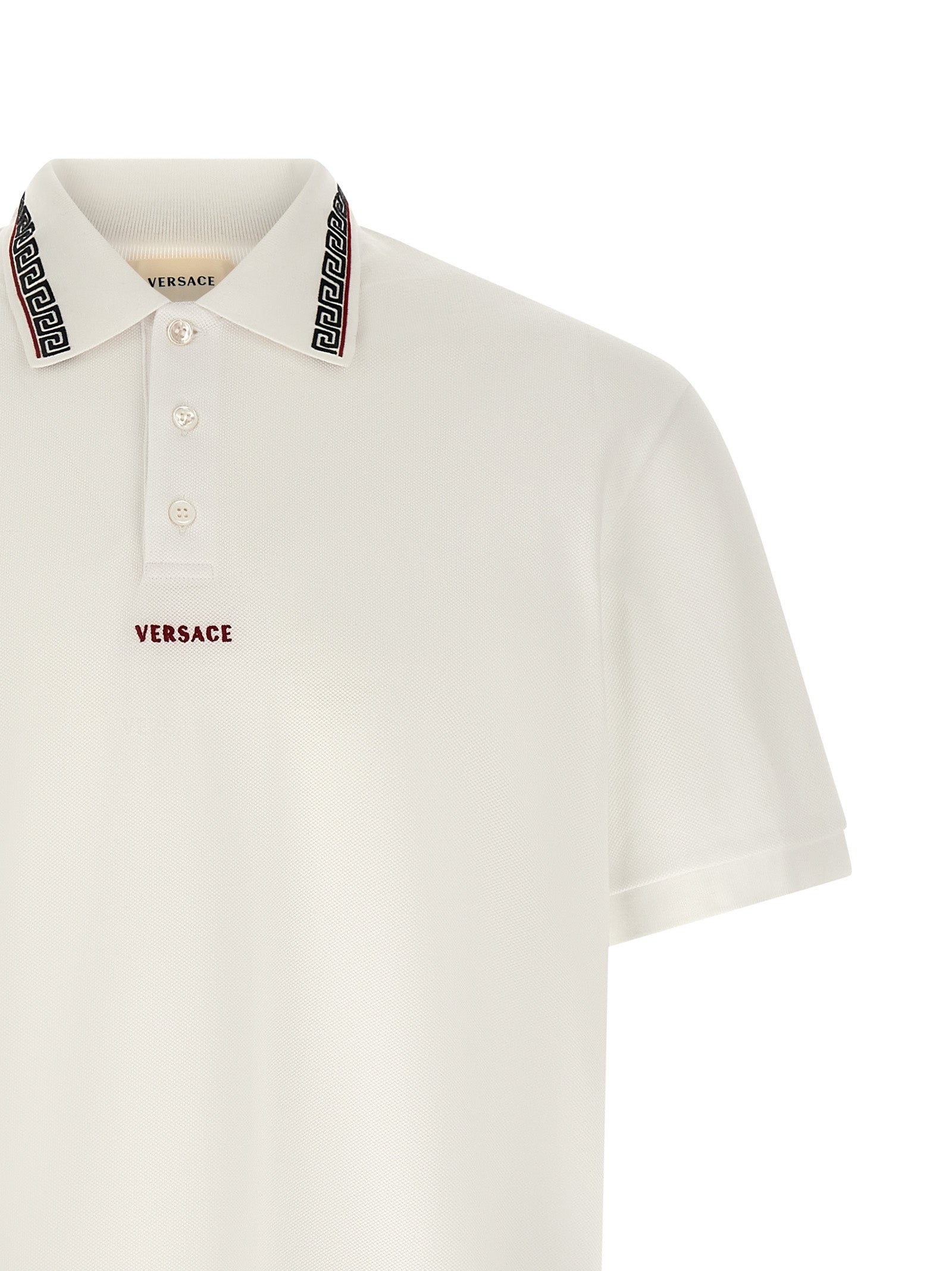 Weißes Poloshirt aus Baumwolle