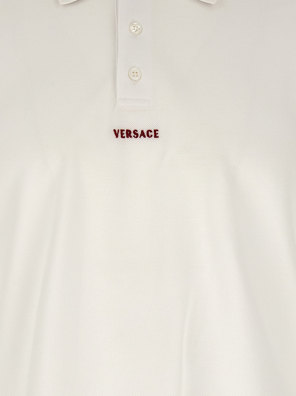Weißes Poloshirt aus Baumwolle