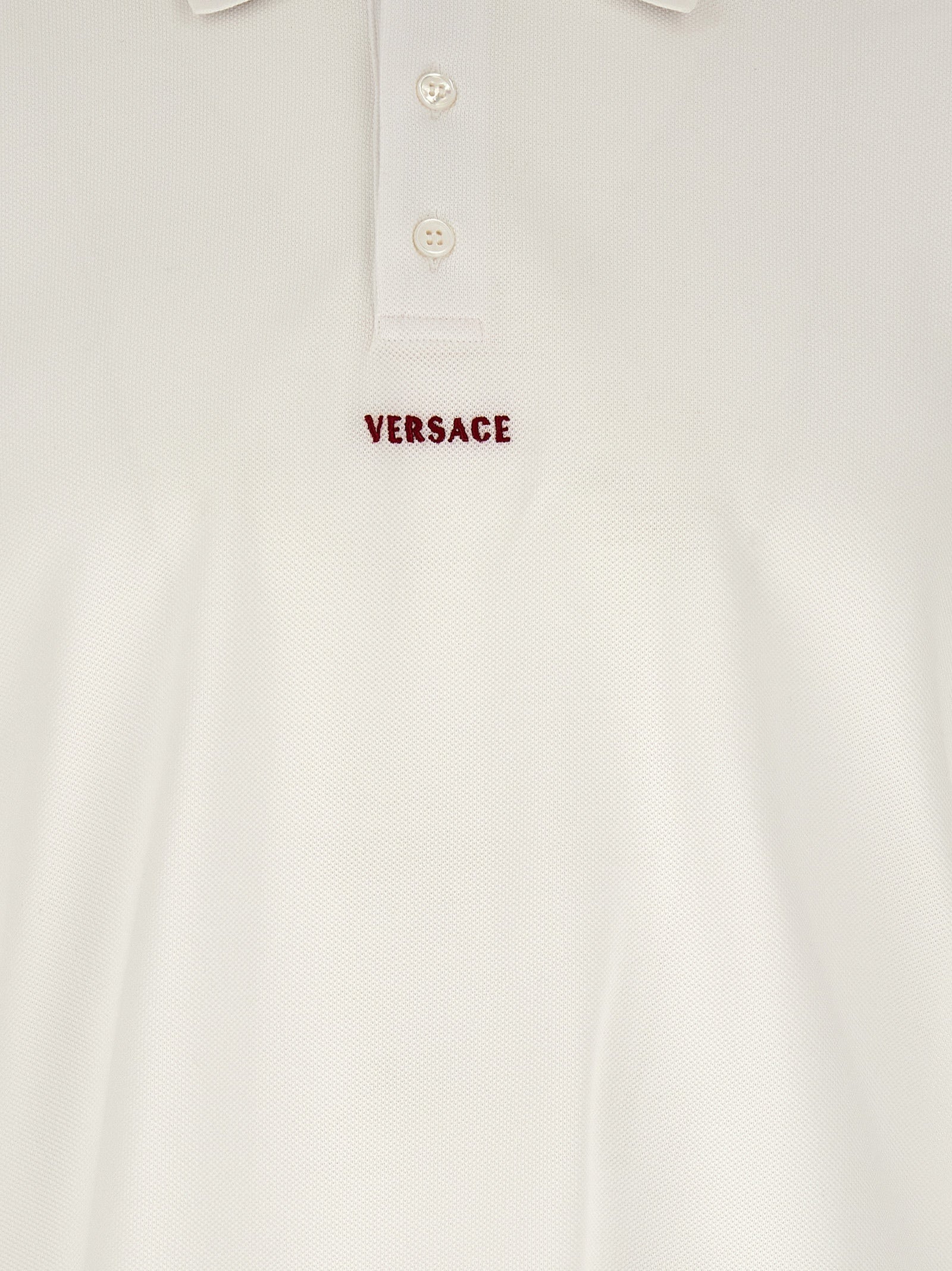 Weißes Poloshirt aus Baumwolle