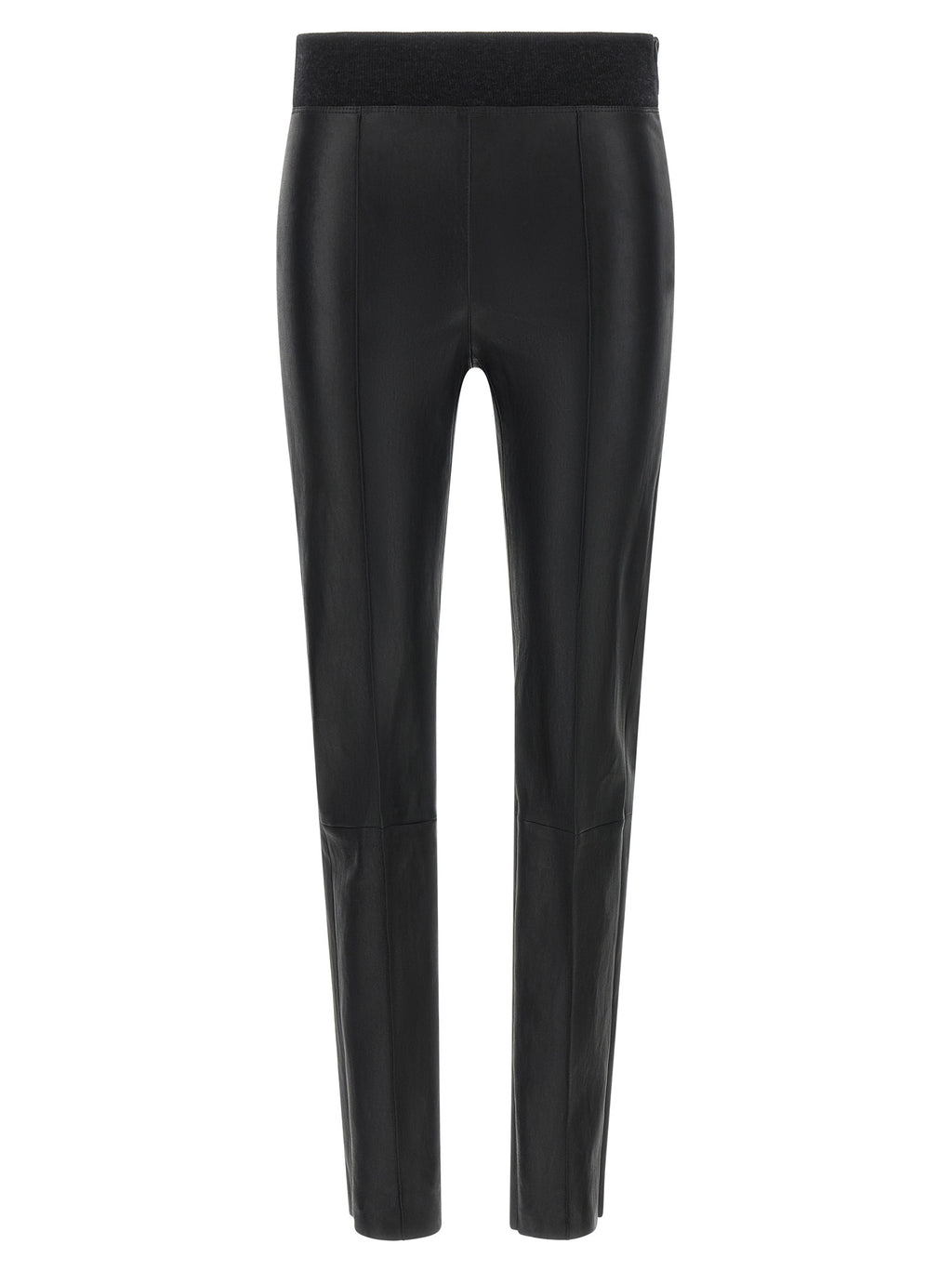 Brunello Cucinelli Schwarze Leggings aus Lammleder