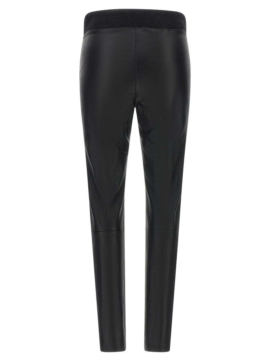 Brunello Cucinelli Schwarze Leggings aus Lammleder