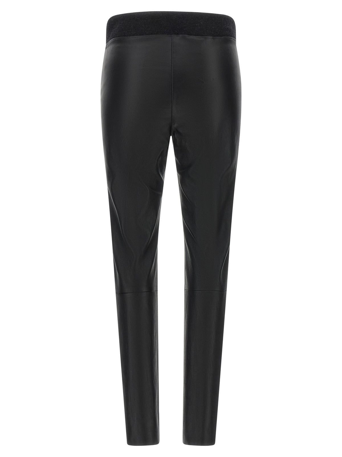 Brunello Cucinelli Schwarze Leggings aus Lammleder