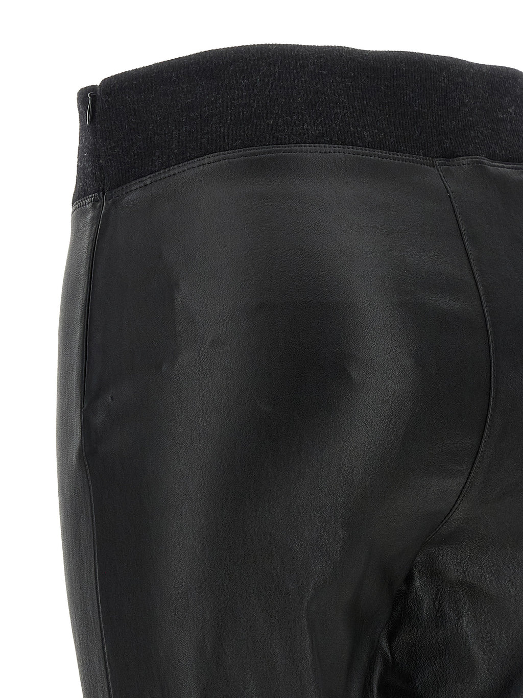 Brunello Cucinelli Schwarze Leggings aus Lammleder