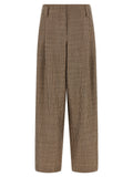 Braune Hose aus reiner Schurwolle mit ausgestelltem Bein