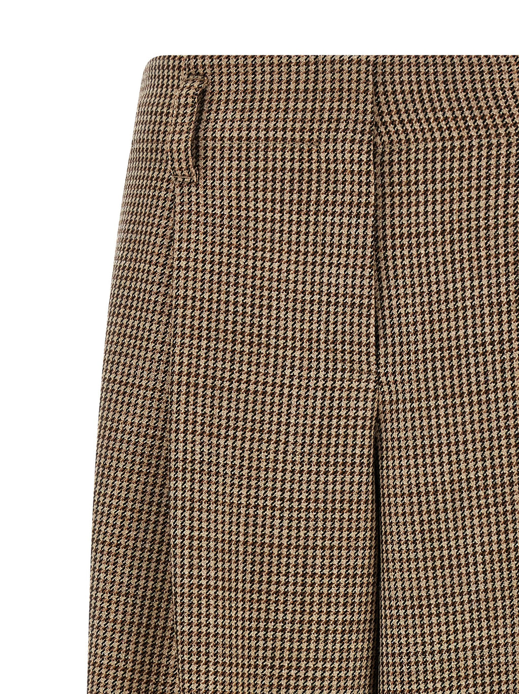 Braune Hose aus reiner Schurwolle mit ausgestelltem Bein
