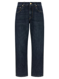 Blaue Jeans aus Baumwolle im geraden Schnitt