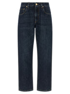 Blaue Jeans aus Baumwolle im geraden Schnitt