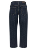 Blaue Jeans aus Baumwolle im geraden Schnitt