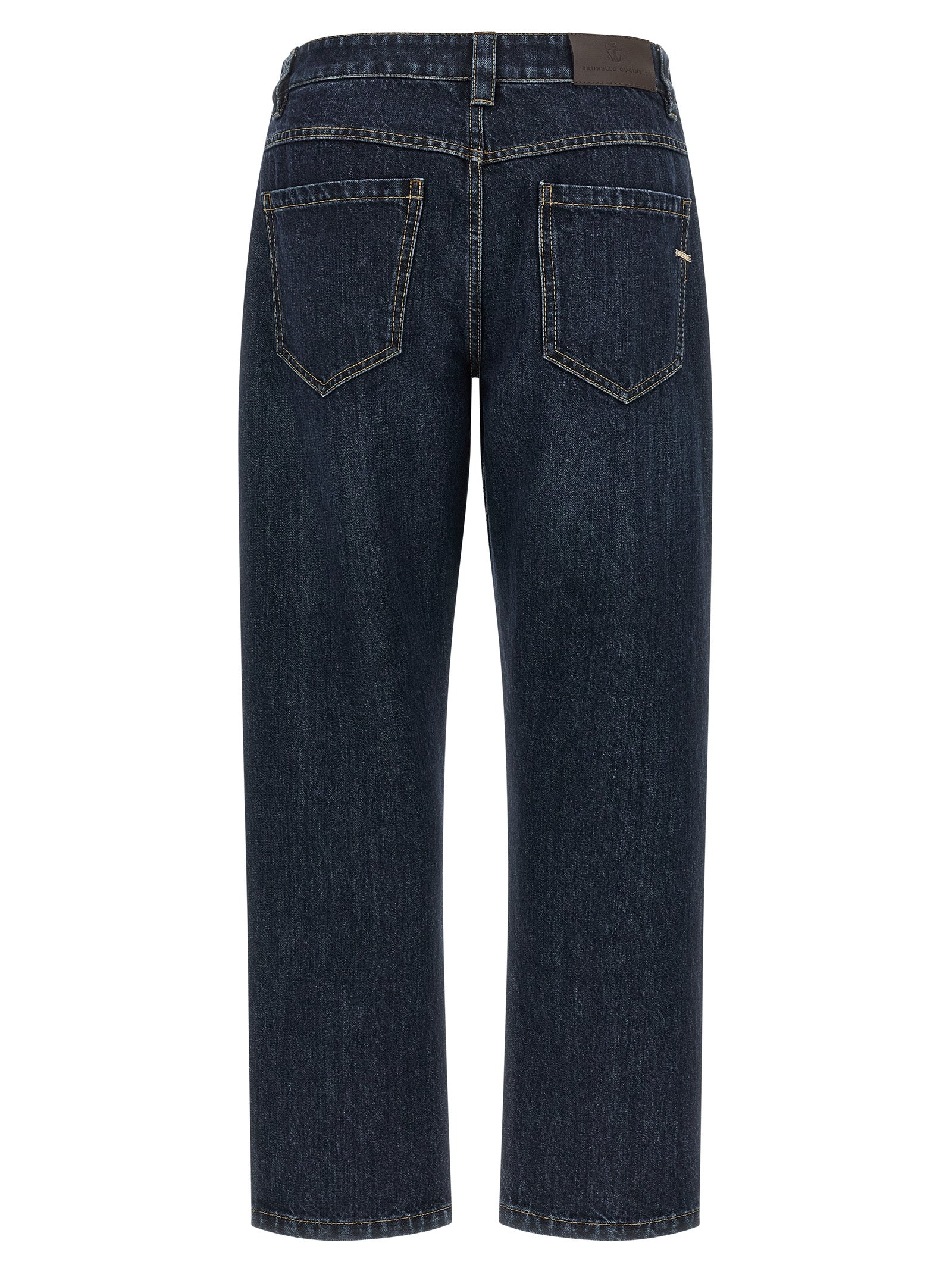 Blaue Jeans aus Baumwolle im geraden Schnitt