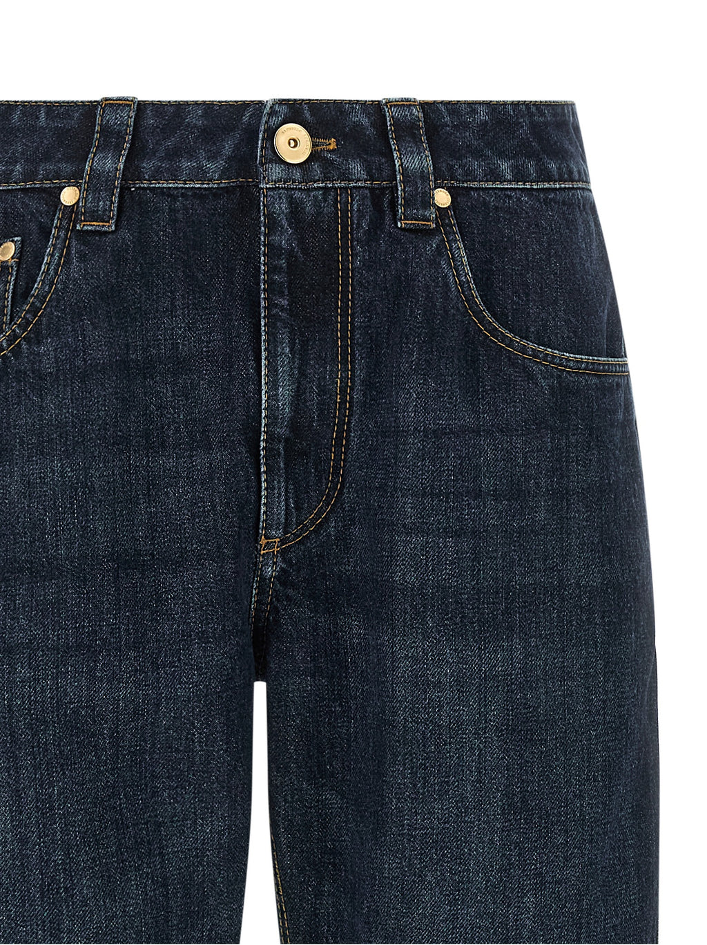 Blaue Jeans aus Baumwolle im geraden Schnitt