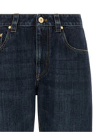 Blaue Jeans aus Baumwolle im geraden Schnitt