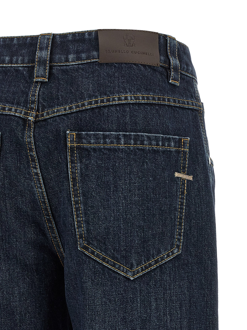 Blaue Jeans aus Baumwolle im geraden Schnitt