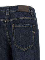 Blaue Jeans aus Baumwolle im geraden Schnitt