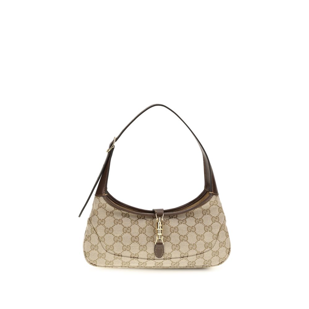 Beige Stoff-Handtasche